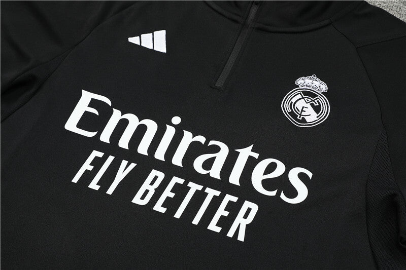 Real Madrid black training tracksuit 24/25