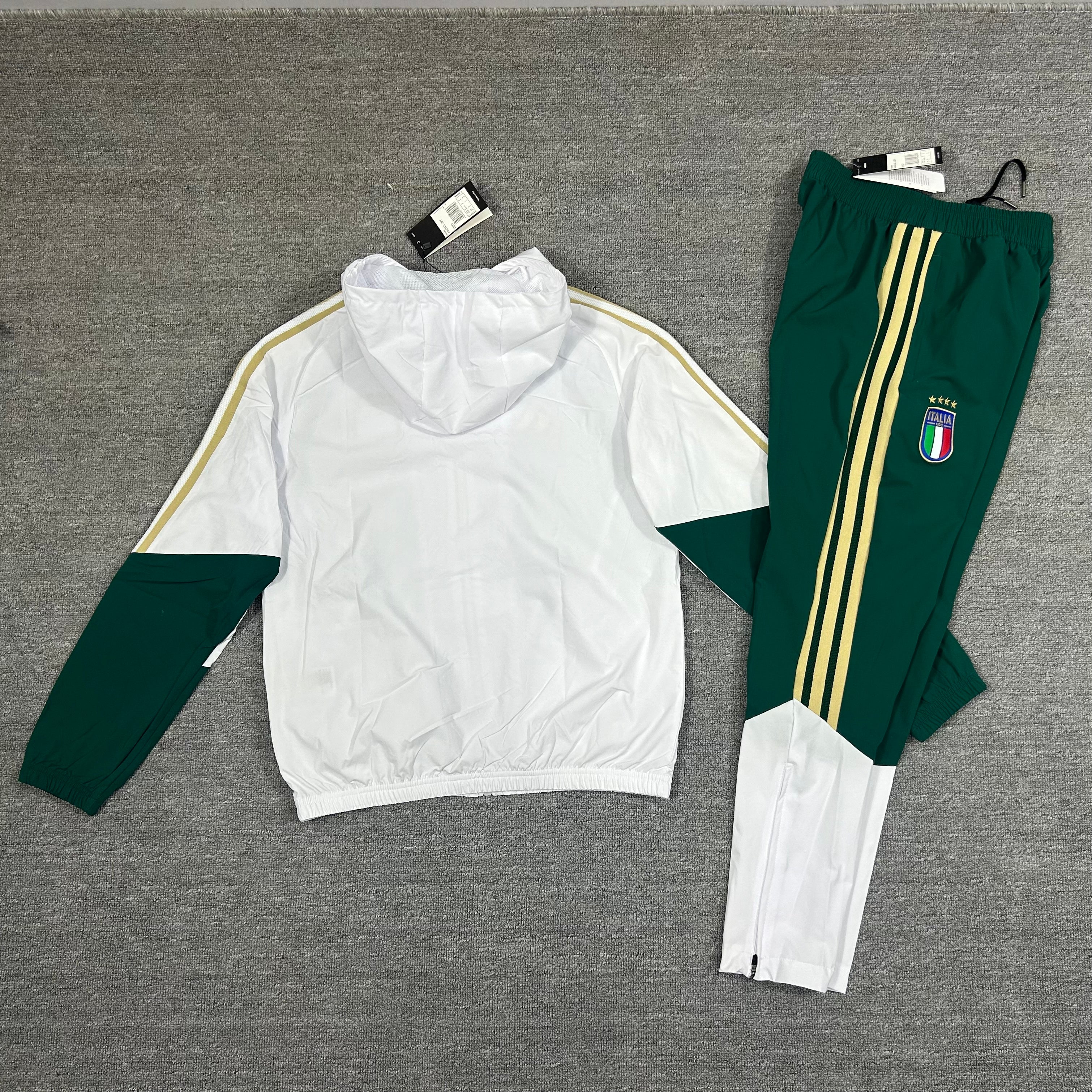 Italy Windbreaker Football Tracksuit - White