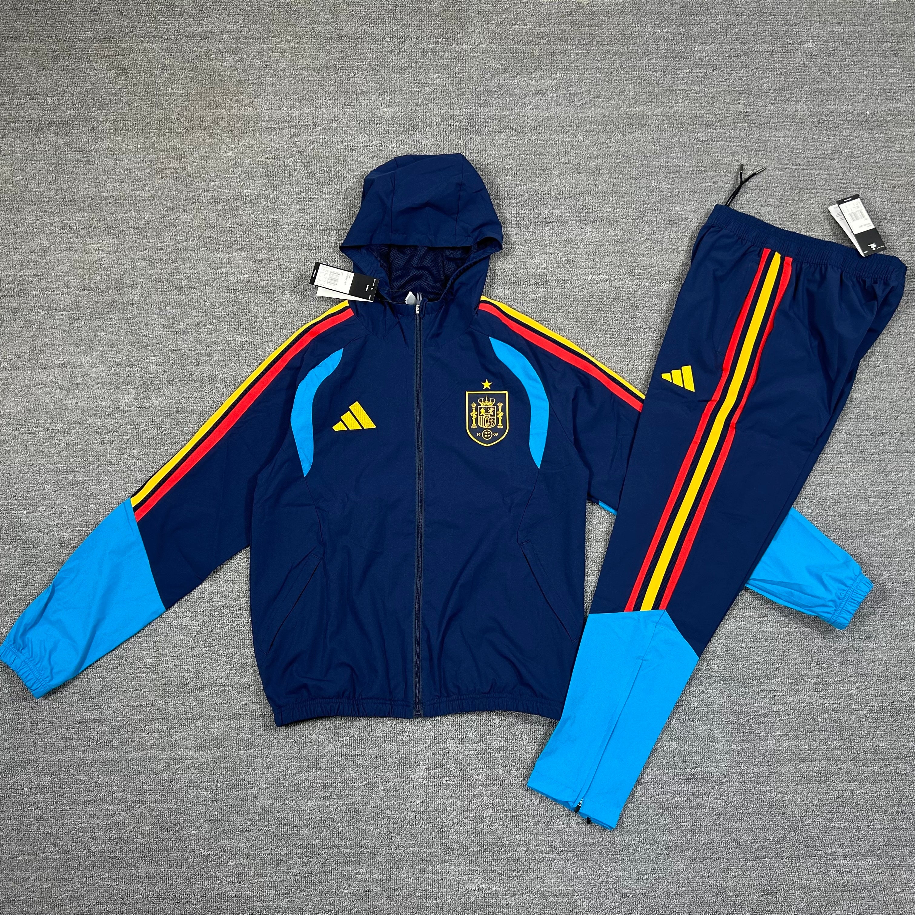 Spain Windbreaker Football Tracksuit - Navy Blue
