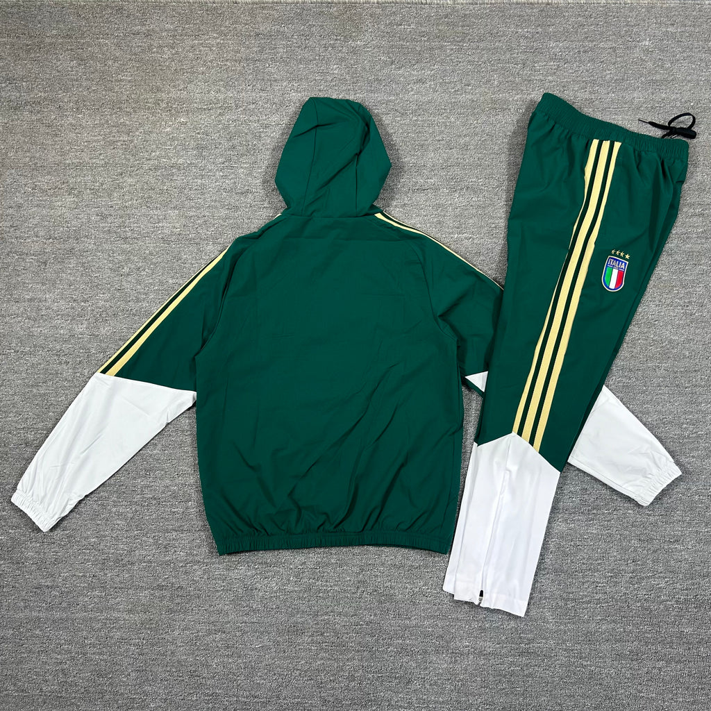 Italy Windbreaker Football Tracksuit - Emerald Green