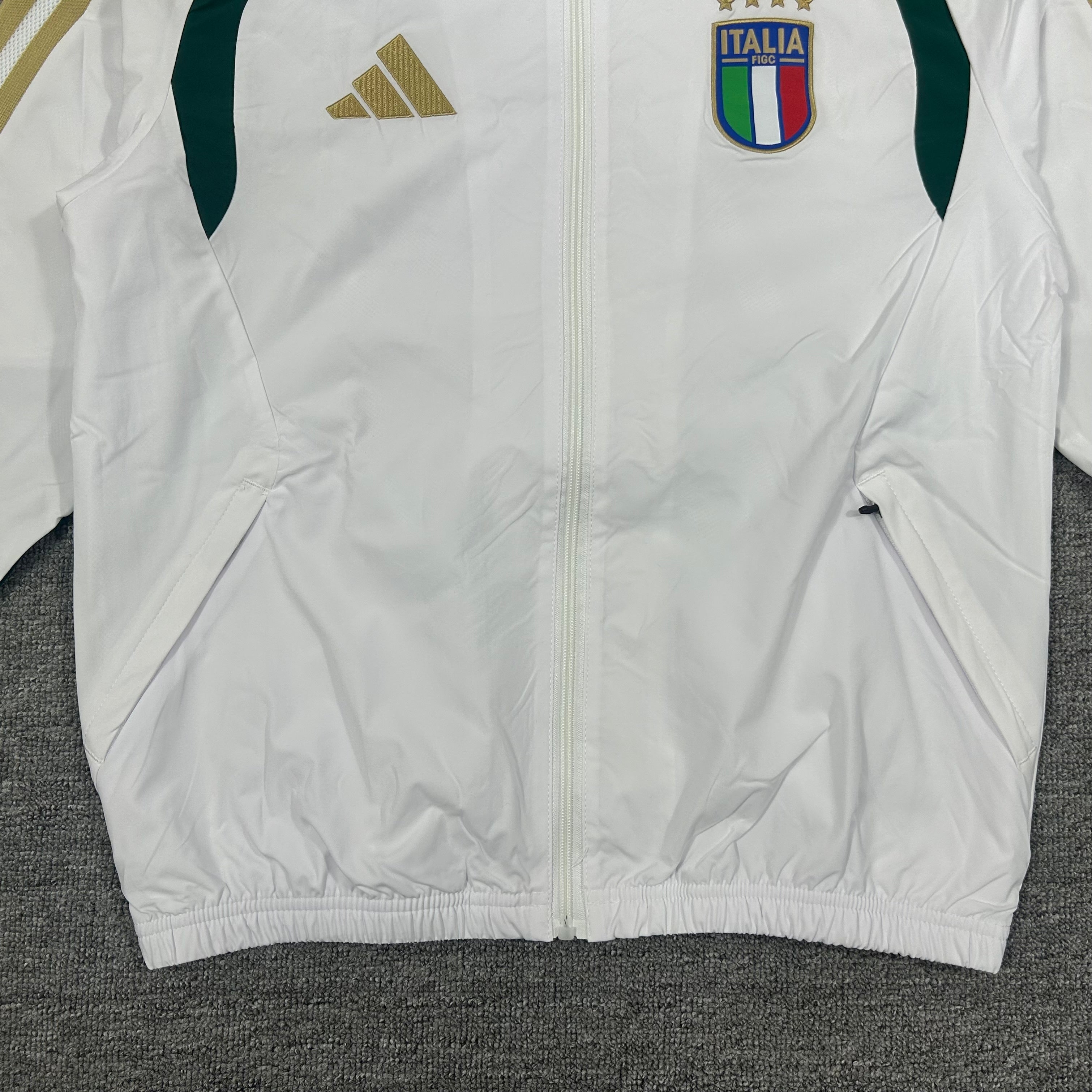 Italy Windbreaker Football Tracksuit - White