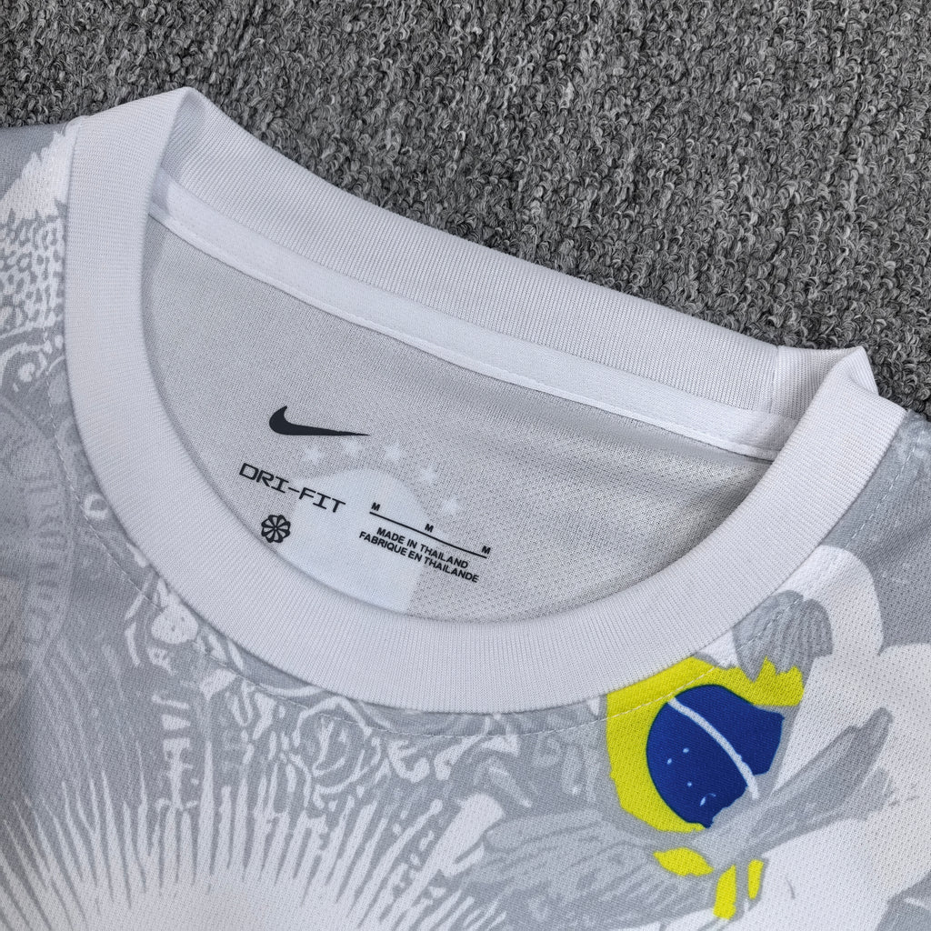 Brazil Christ Redeamer White Football Jersey - Special Edition
