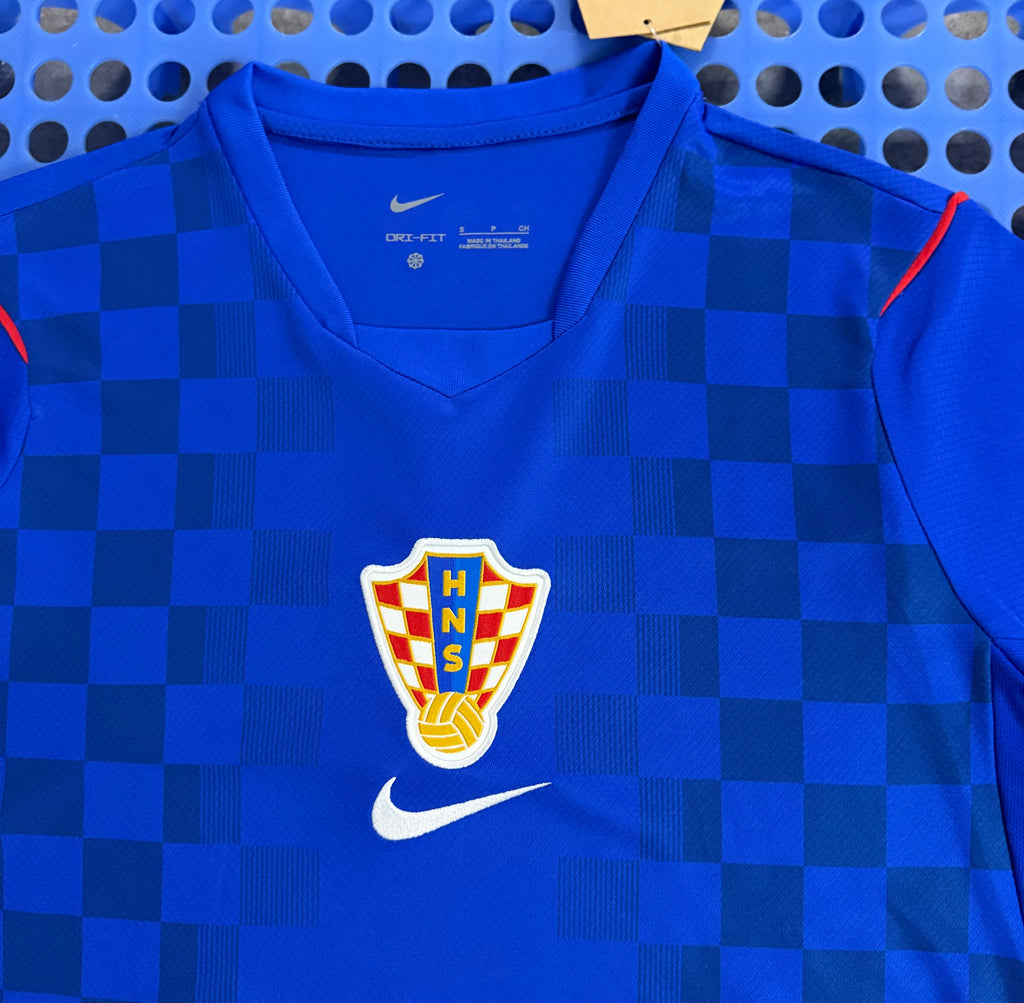 Croatia 2026 blue checkered Football Shirt  - WORLD CUP