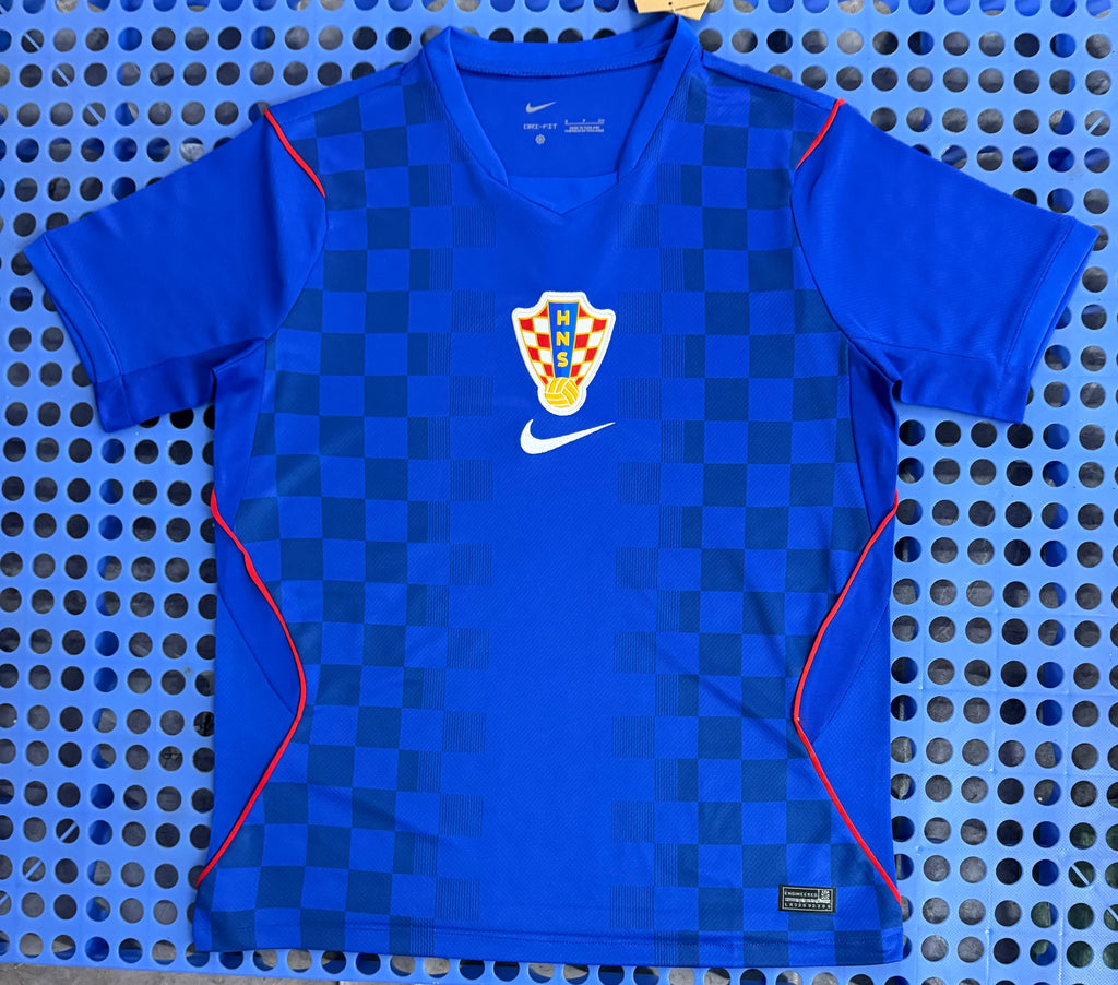 Croatia 2026 blue checkered Football Shirt  - WORLD CUP