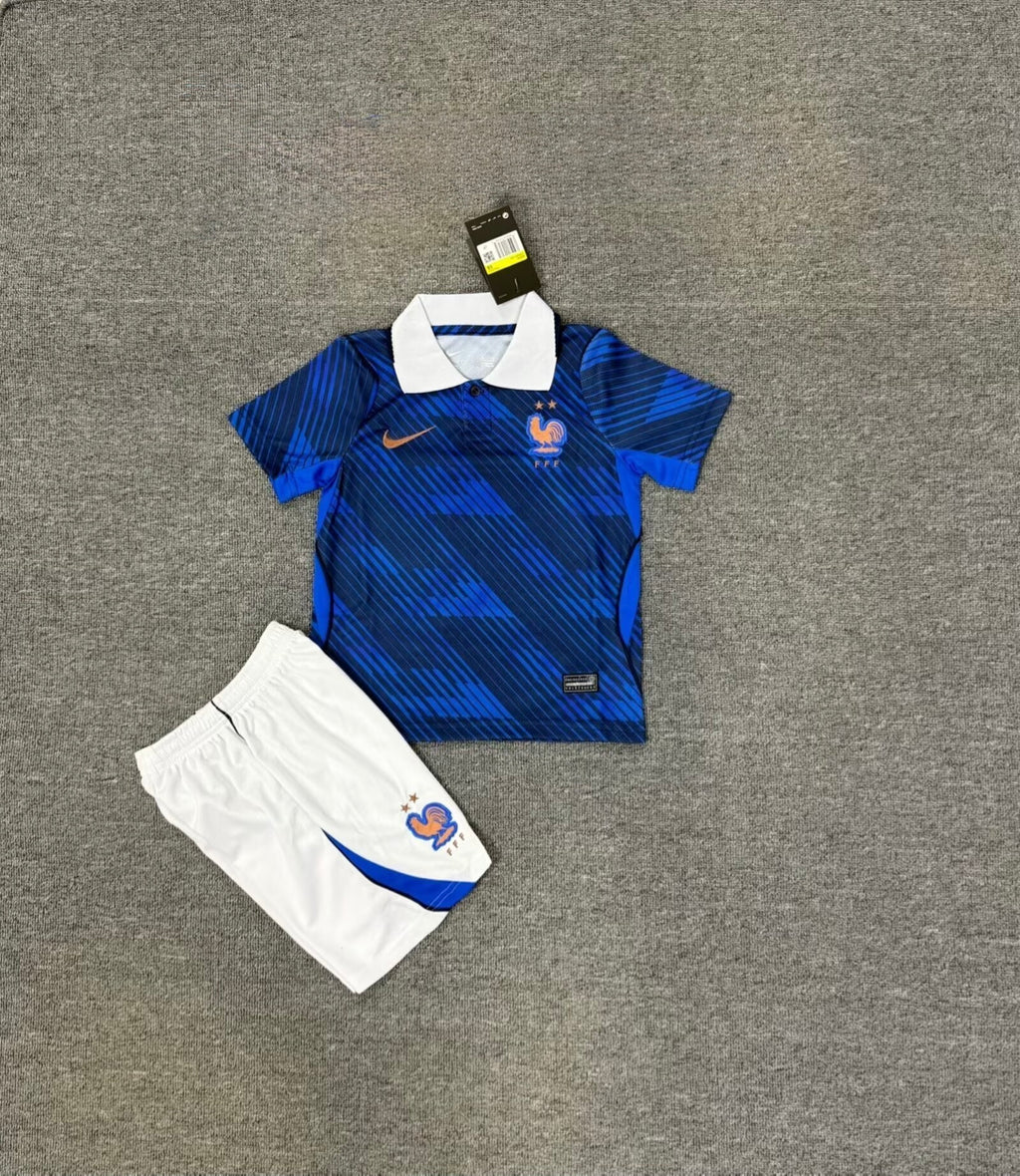 France Home World Cup Kids Full Football Kit