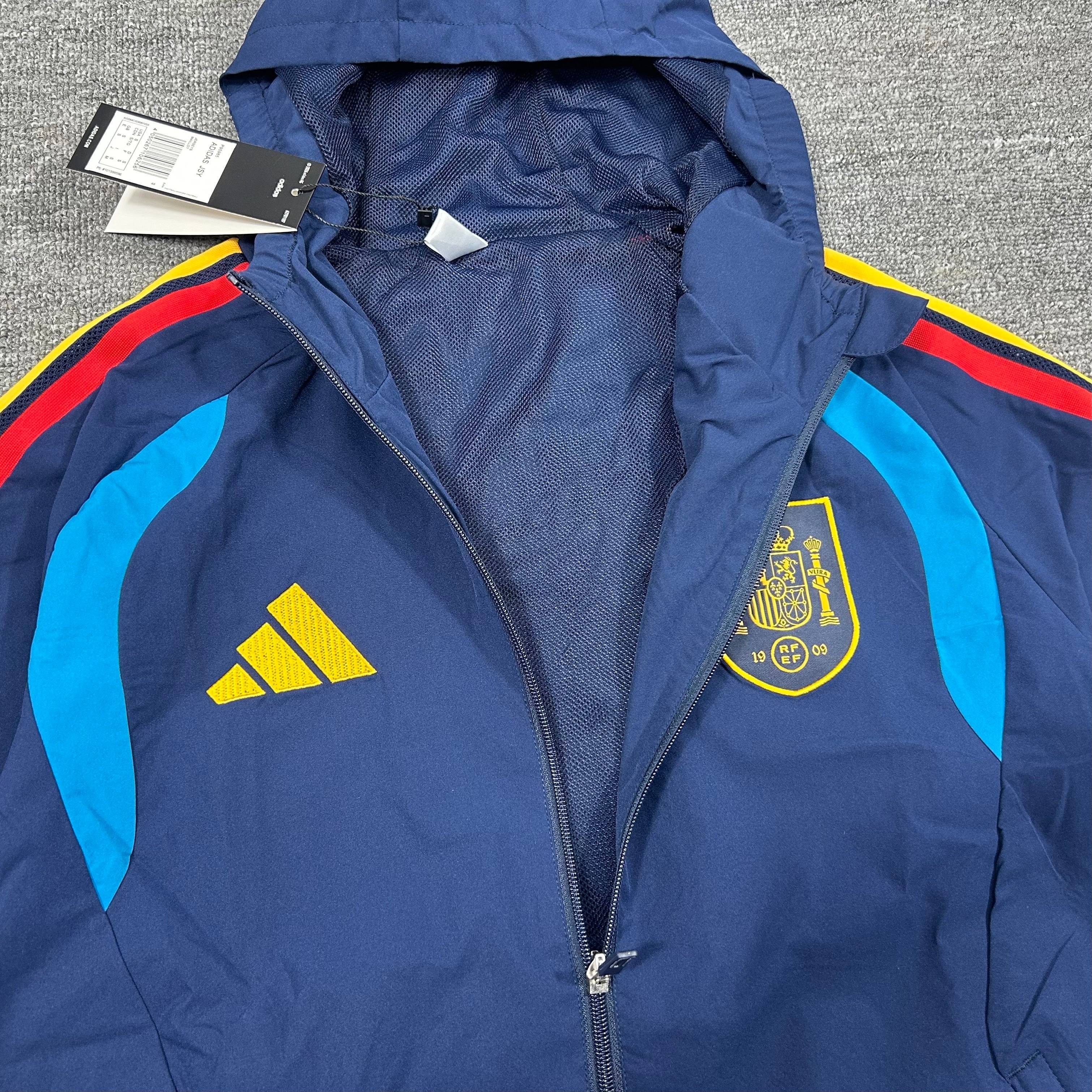Spain Windbreaker Football Tracksuit - Navy Blue