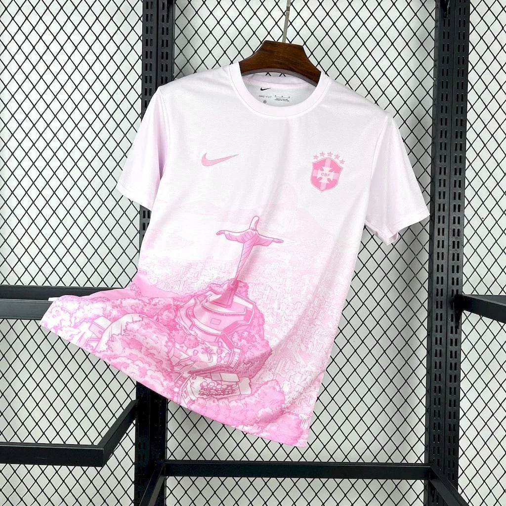 Brazil Pink Jesus Football Jersey - Special Edition