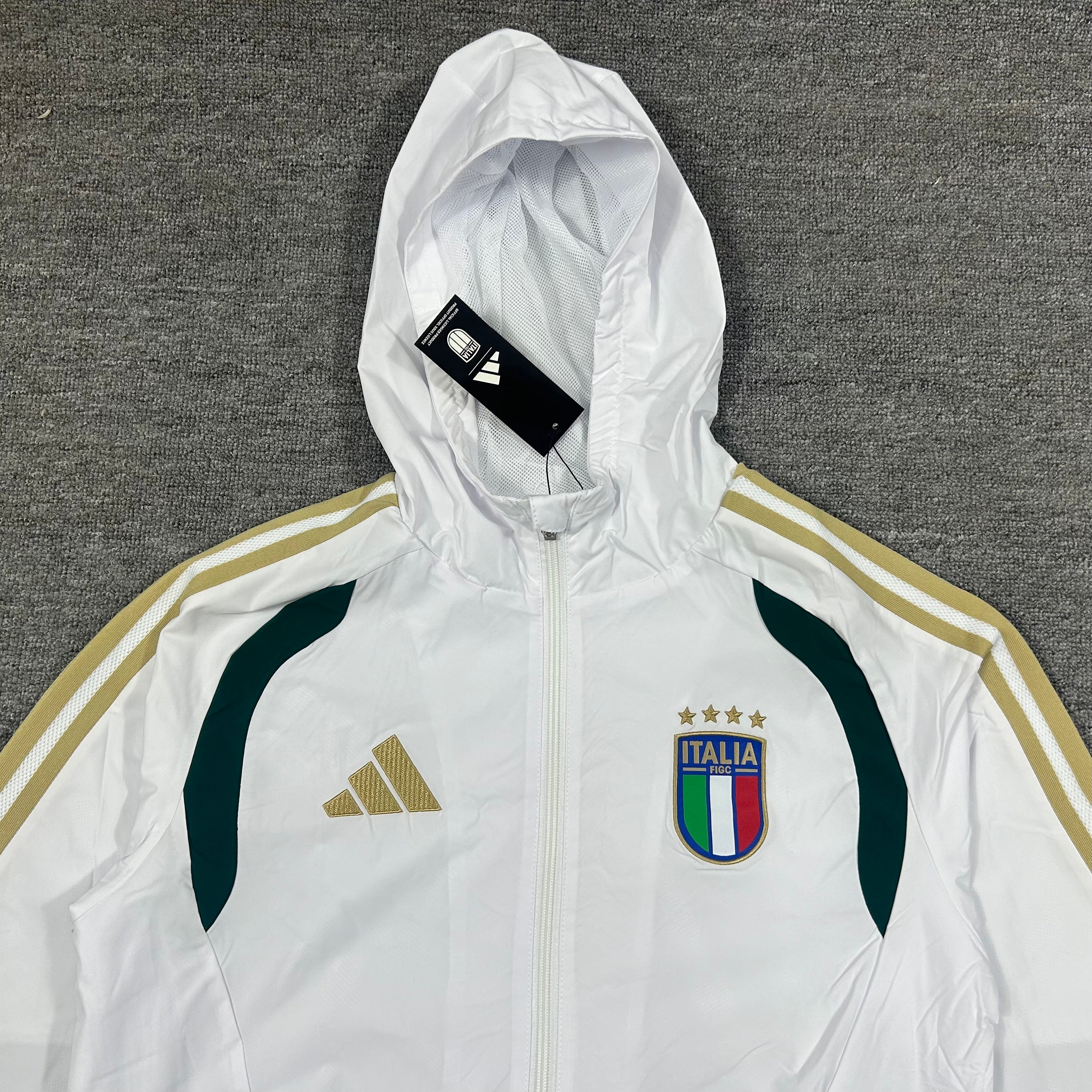 Italy Windbreaker Football Tracksuit - White