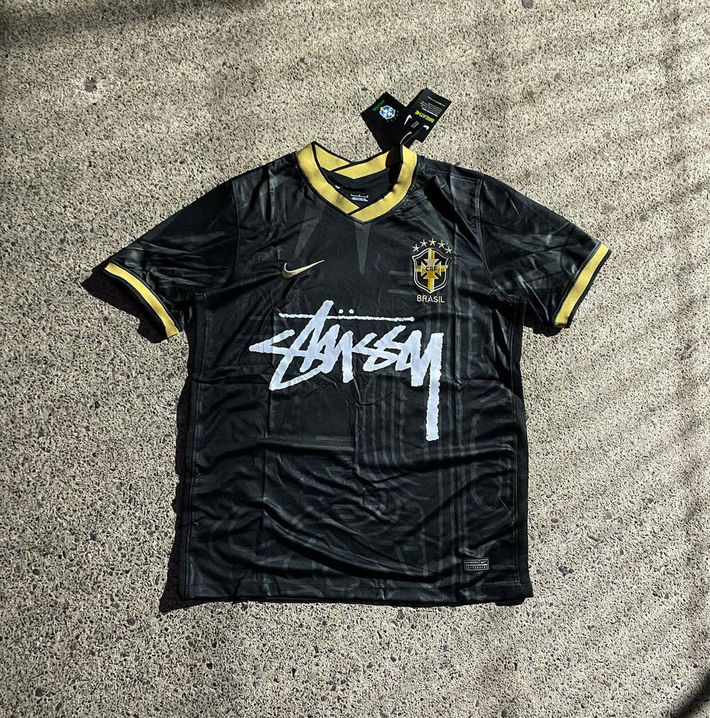 Brazil Football Jersey - Retro Stussy Edition