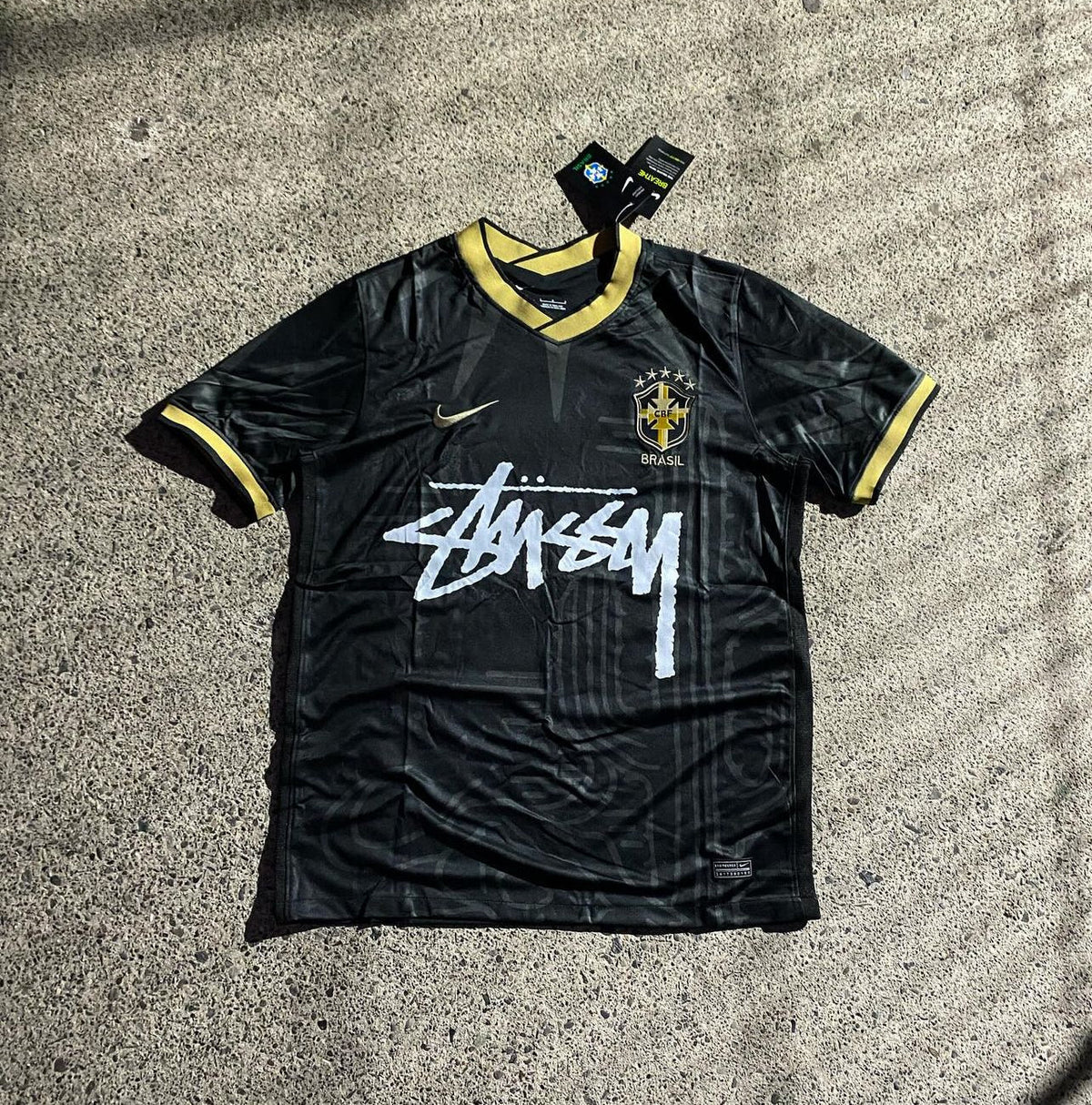 Brazil Football Jersey - Retro Stussy Edition