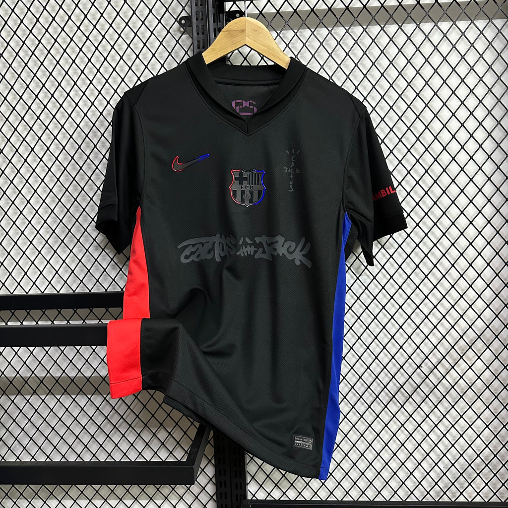 Barcelona FC X Cactus Jack 2025/2026 Black Away Football Jersey