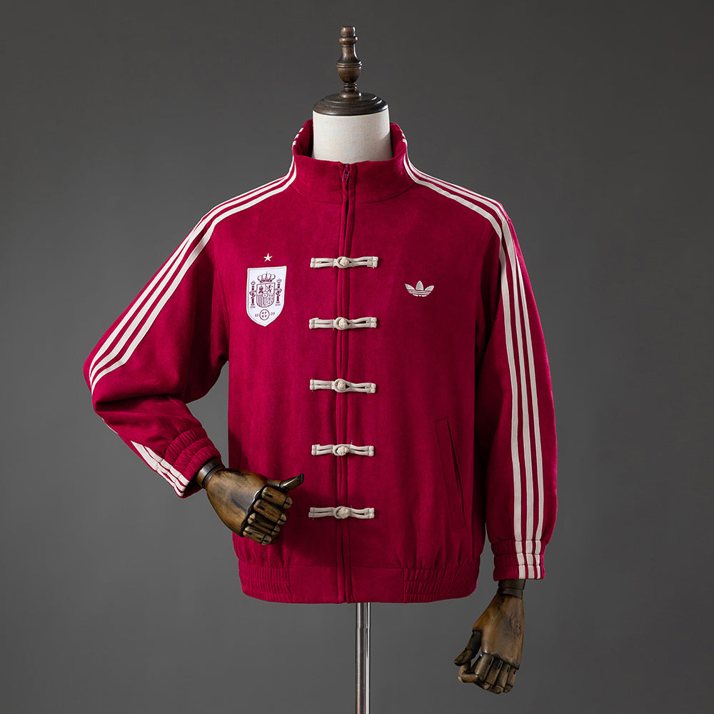 Spain Red Adidas Button Up Jacket