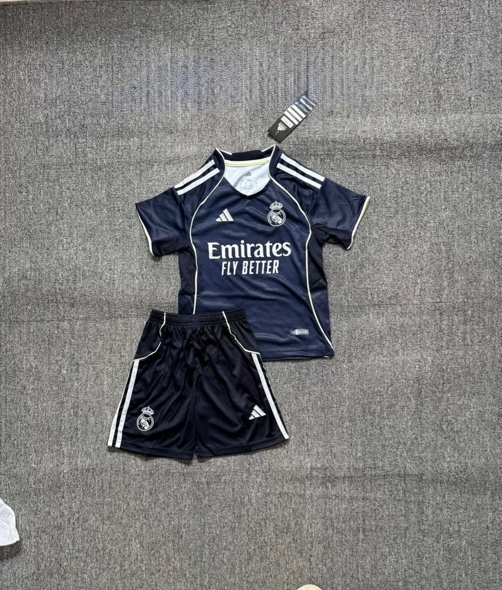 Real Madrid 25/26 Away Kids Full Football Kit