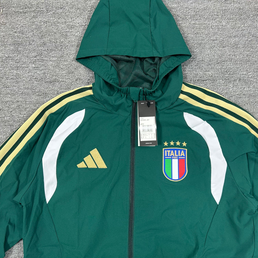 Italy Windbreaker Football Tracksuit - Emerald Green