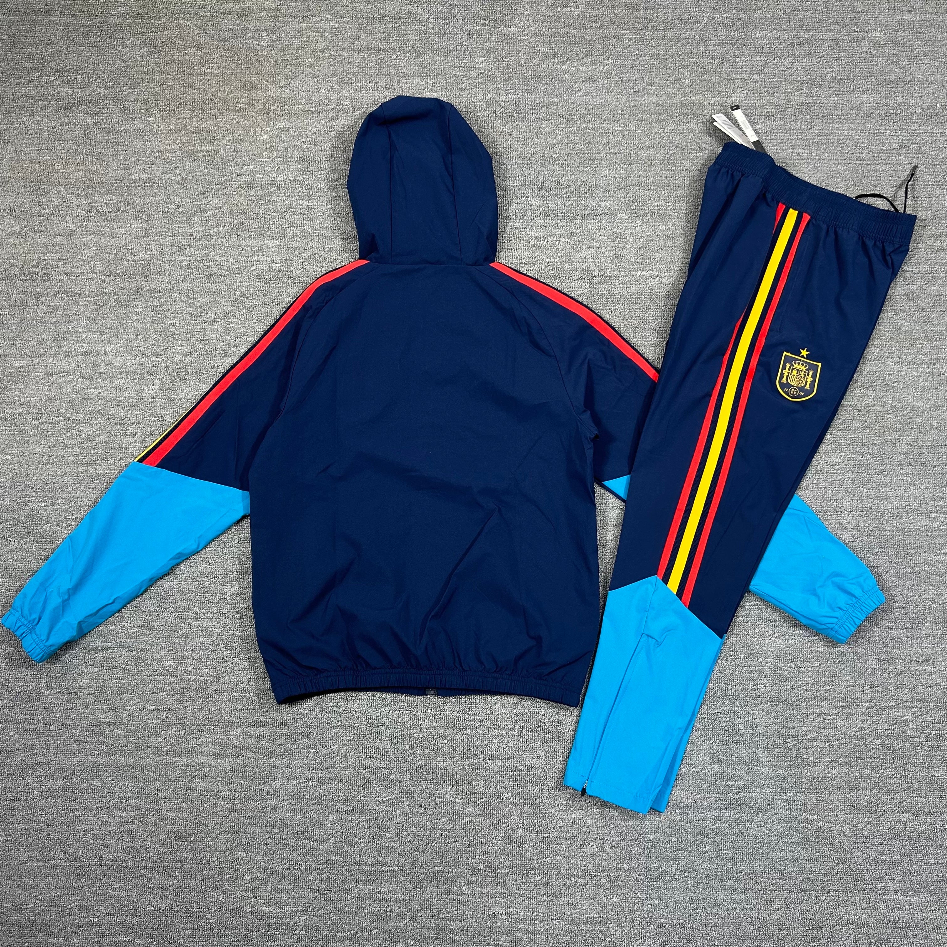 Spain Windbreaker Football Tracksuit - Navy Blue