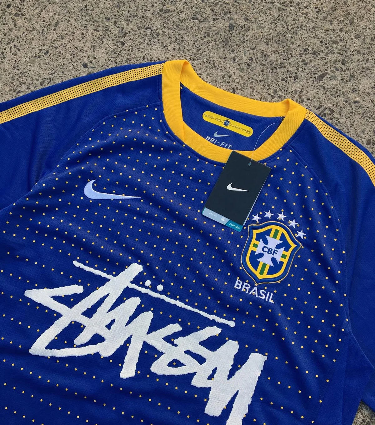 Brazil Football Jersey - Retro Stussy Edition