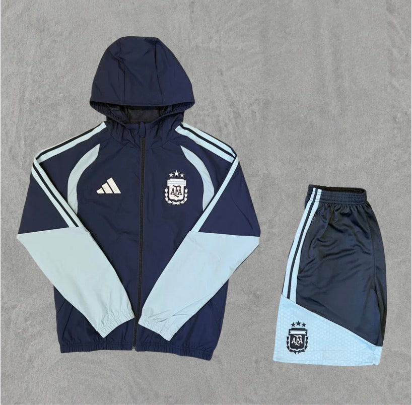 Argentina Windbreaker Shorts Set