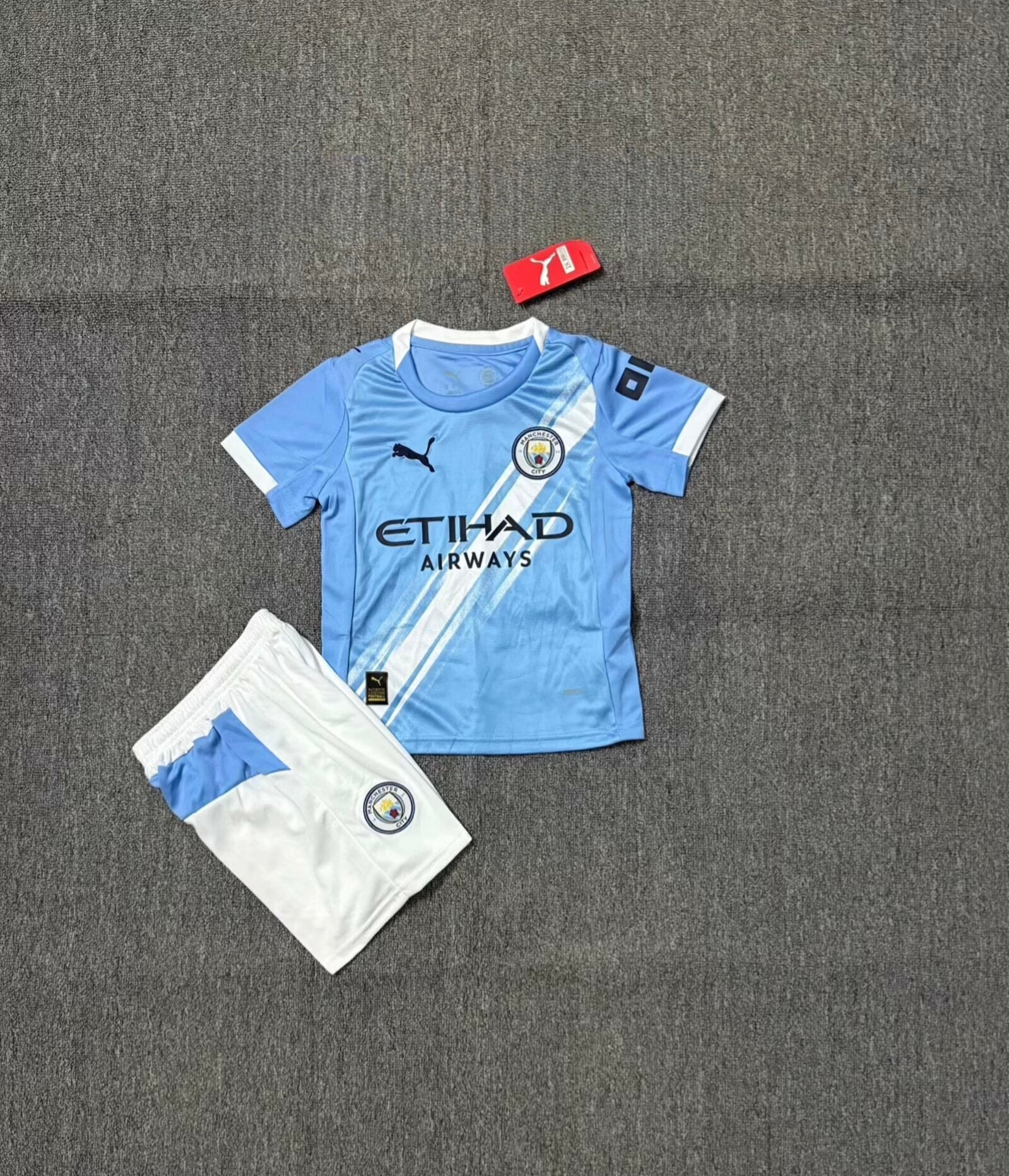 Manchester City 25/26 Home Kids Full Football Kit