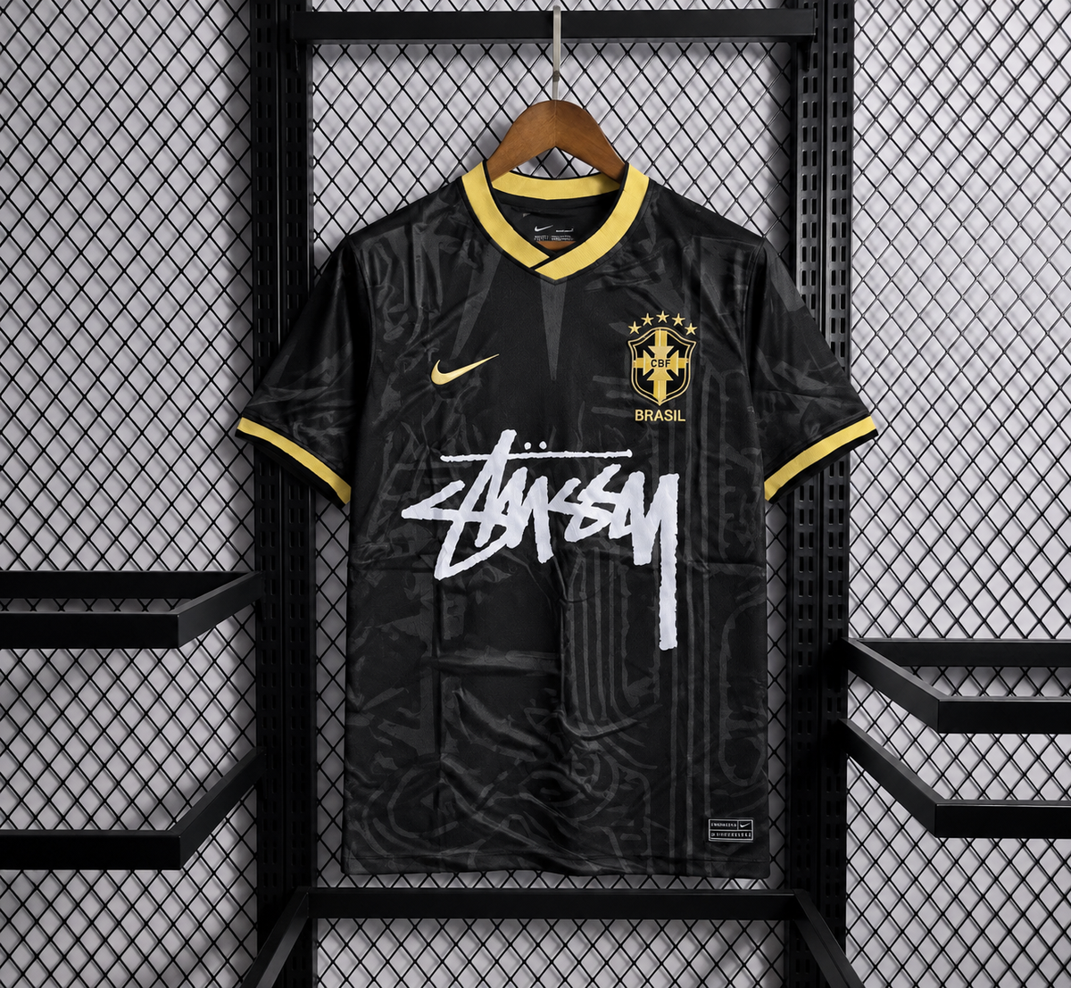 Brazil Football Jersey - Retro Stussy Edition