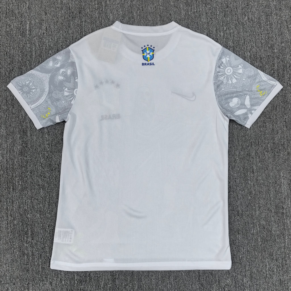Brazil Christ Redeamer White Football Jersey - Special Edition