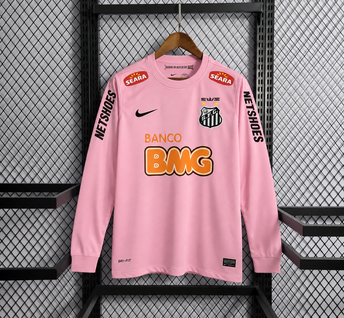 Santos FC 2012/2013 Pink Long Sleeve Football Jersey - Vintage