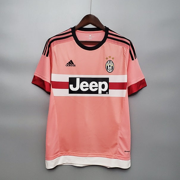 Juventus pink 2015 retro football shirt