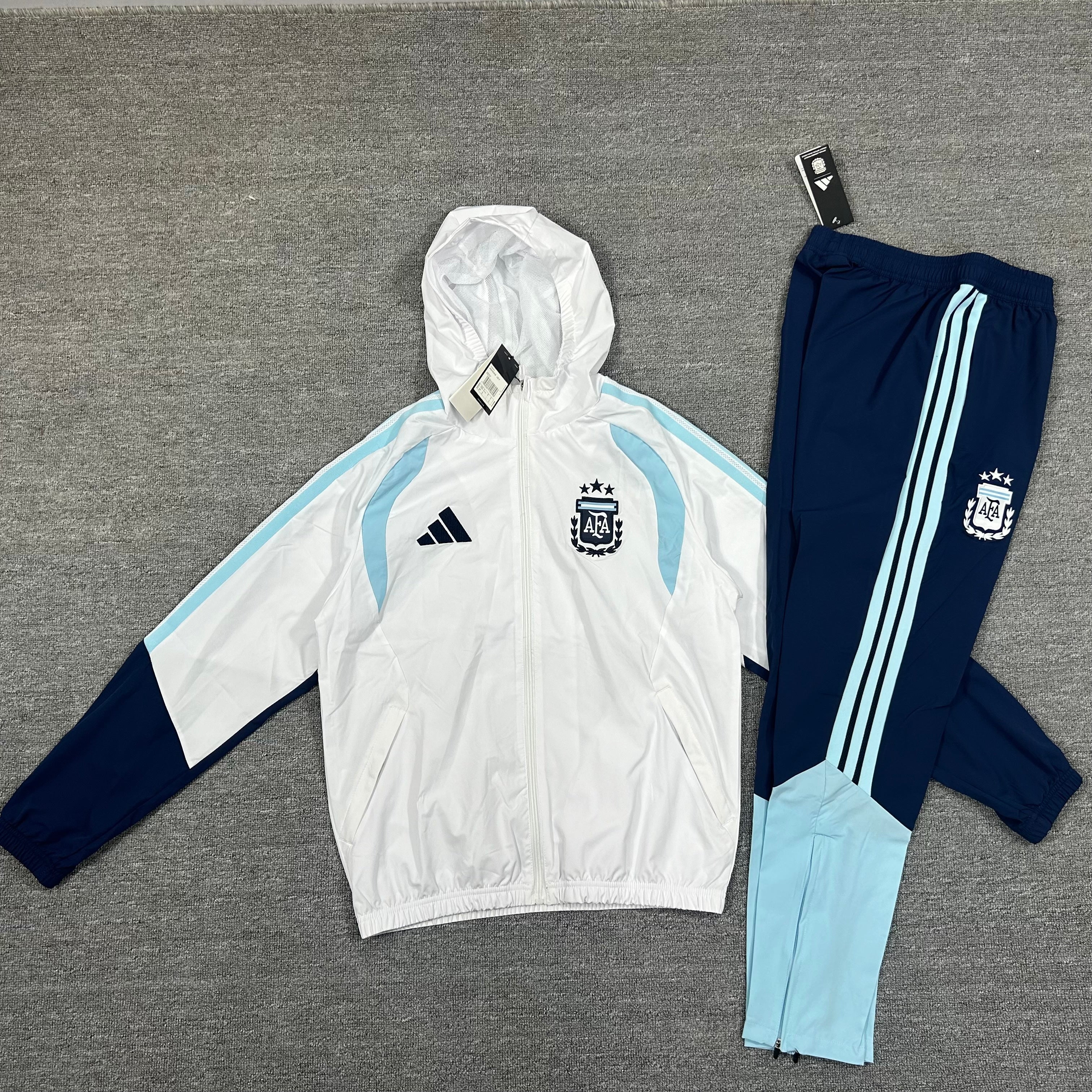 Argentina Windbreaker Football Tracksuit - White