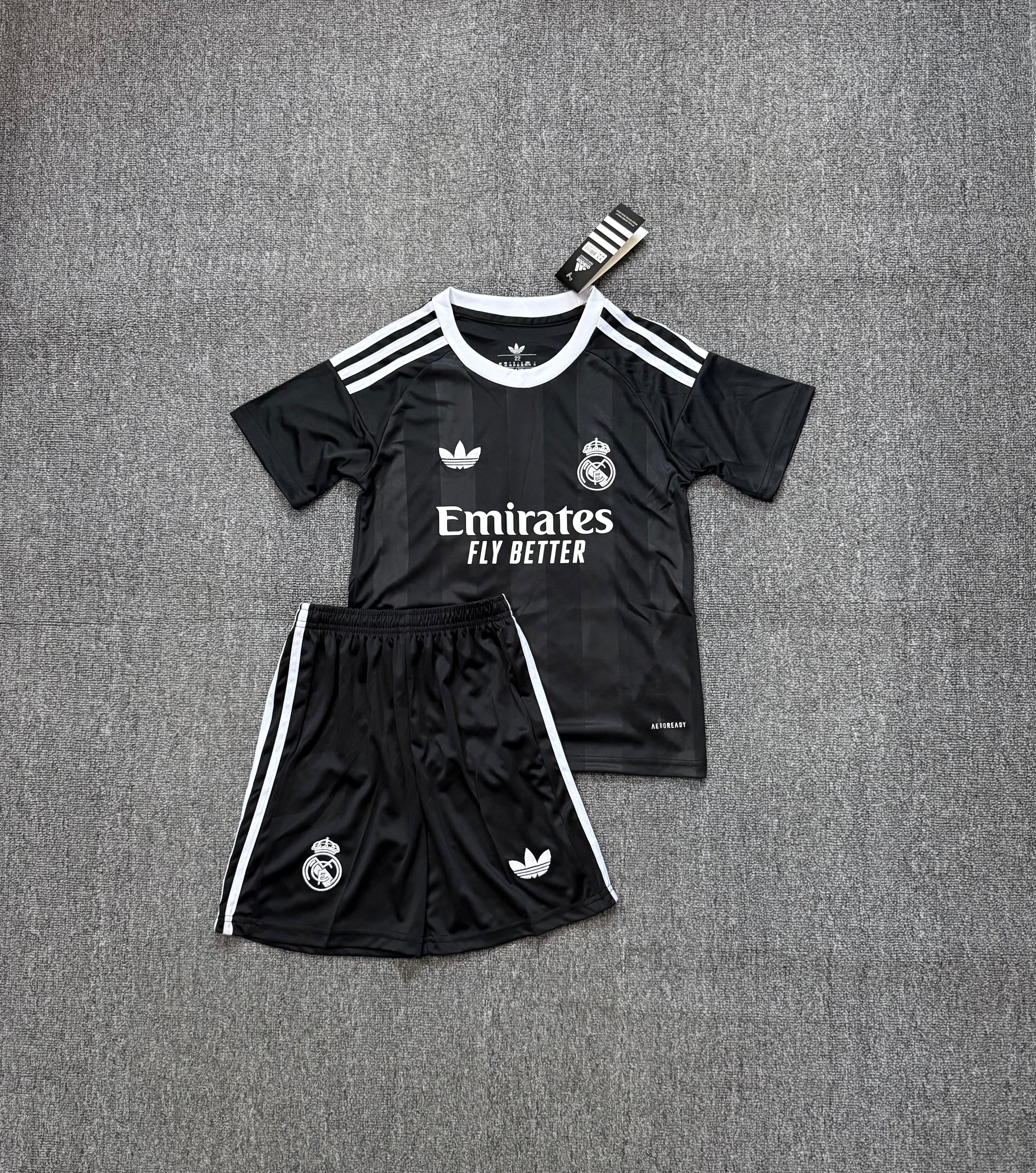 Real Madrid Special Black Edition Kids Full Football Kit