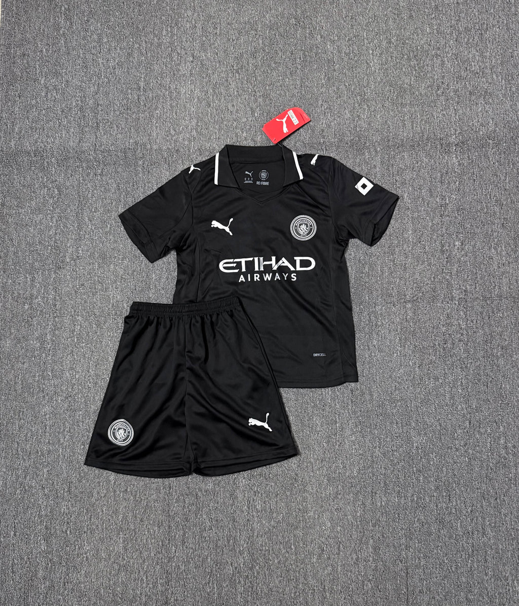 Manchester City 25/26 Away Kids Full Football Kit