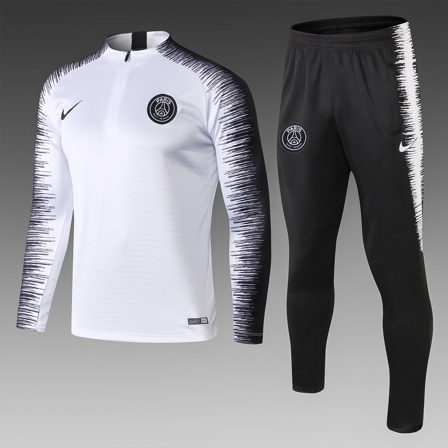 PSG 2018/2019 white & black tracksuit training kit