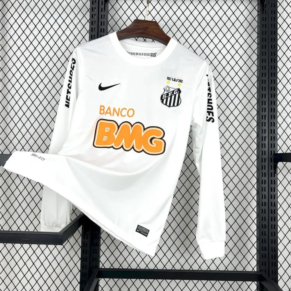 Santos FC 2012/2013 White Long Sleeve Football Jersey - Vintage