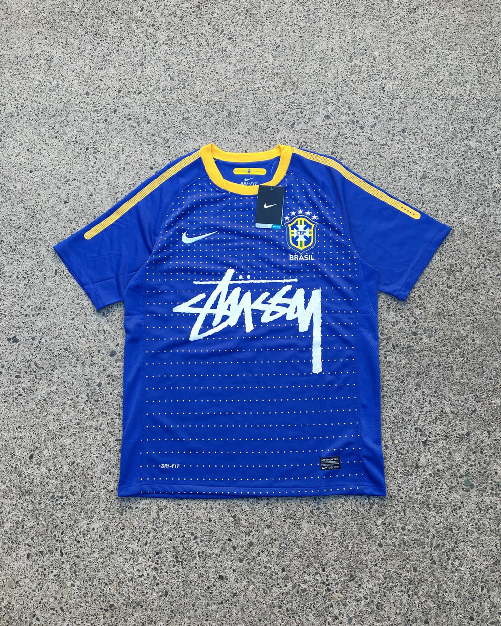 Brazil Football Jersey - Retro Stussy Edition