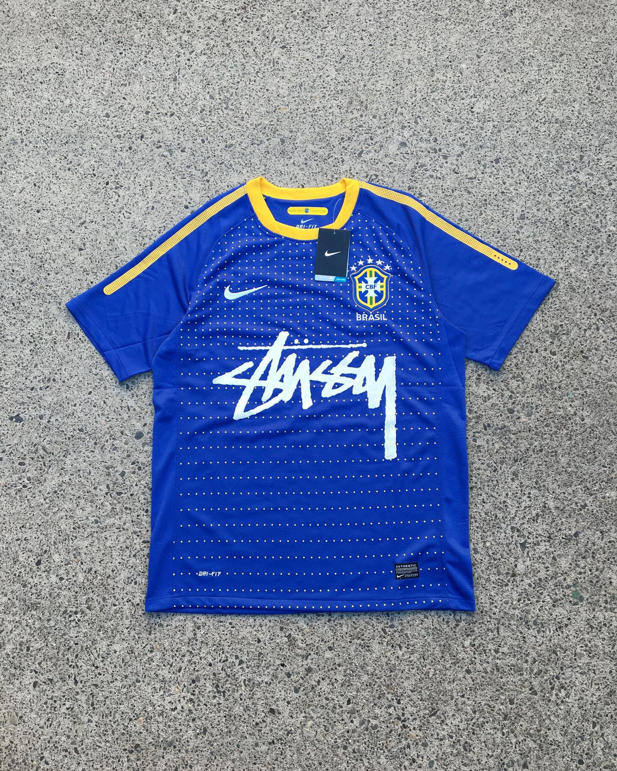 Brazil Football Jersey - Retro Stussy Edition