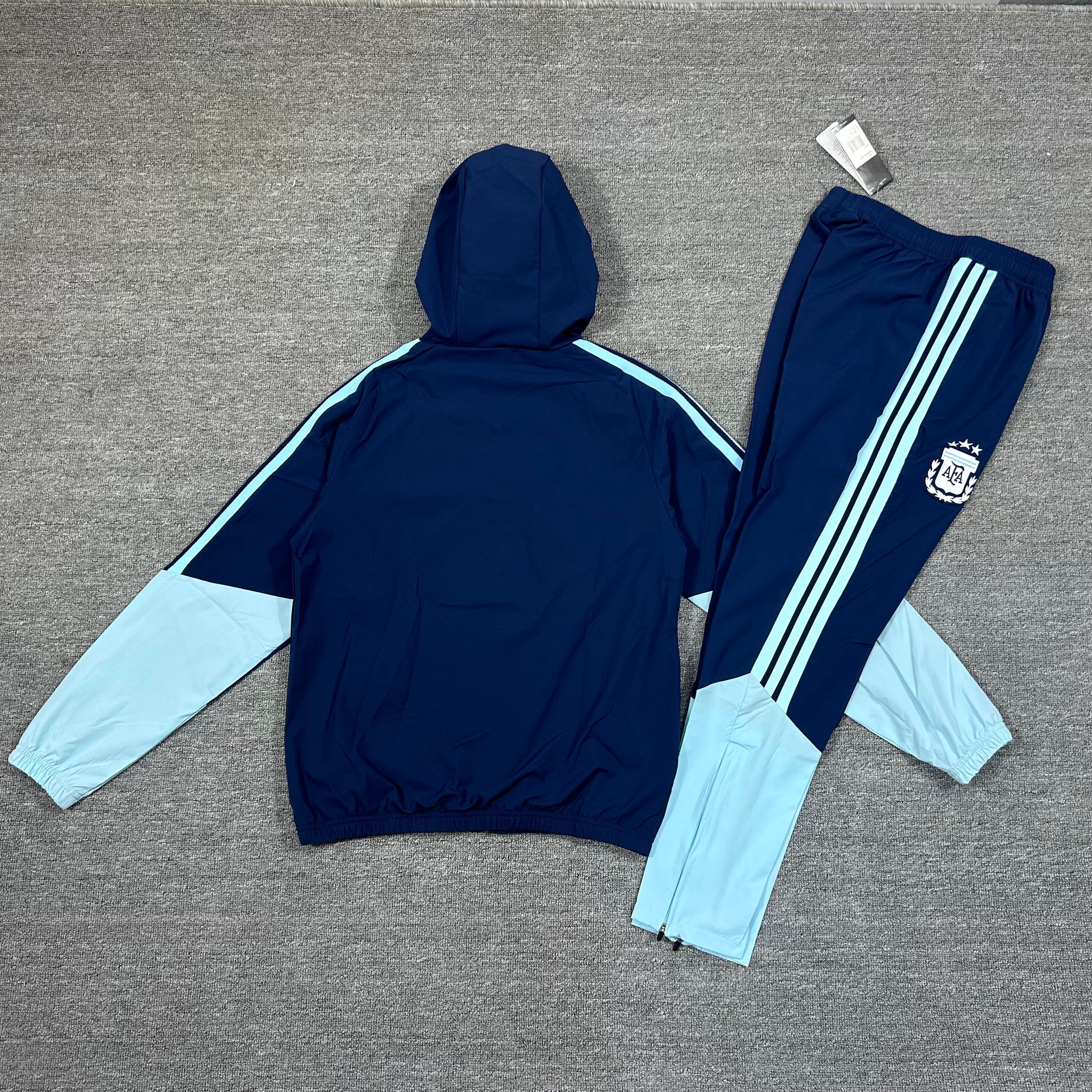 Argentina Windbreaker Football Tracksuit - Navy Blue