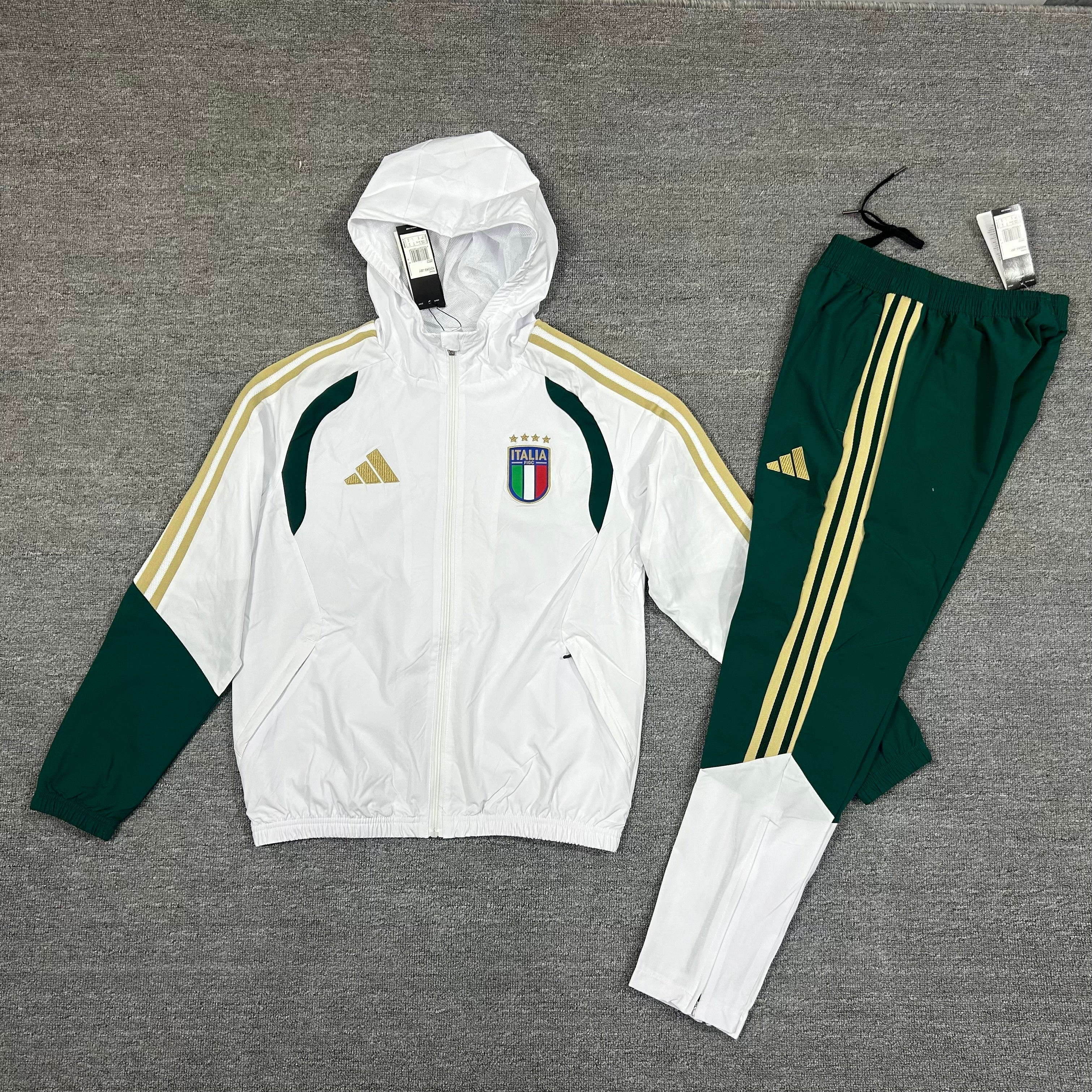 Italy Windbreaker Football Tracksuit - White