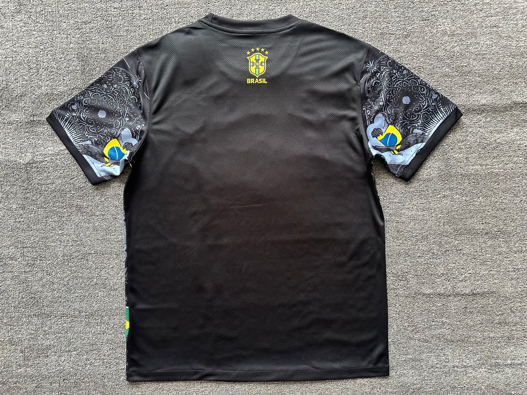 Brazil Christ Redeamer Black Football Jersey - Special Edition