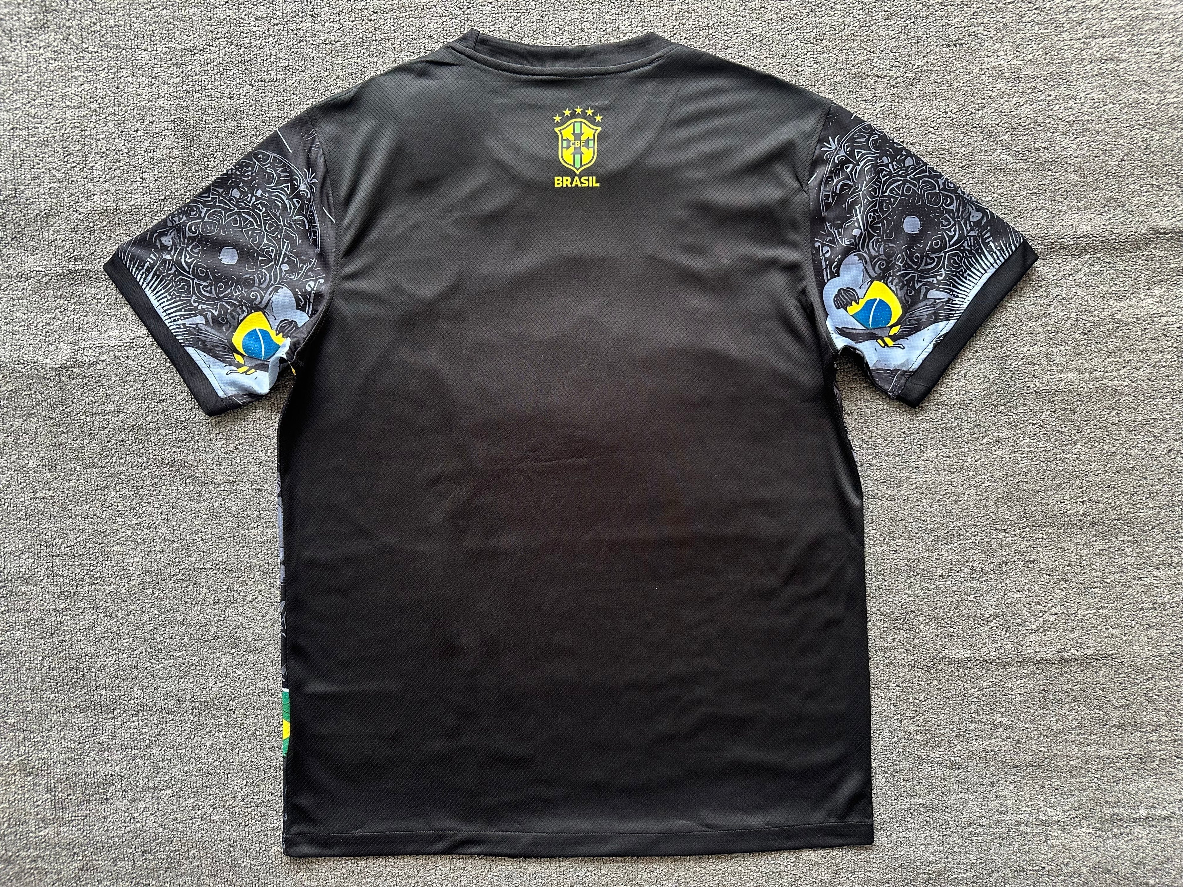Brazil Christ Redeamer Black Football Jersey - Special Edition