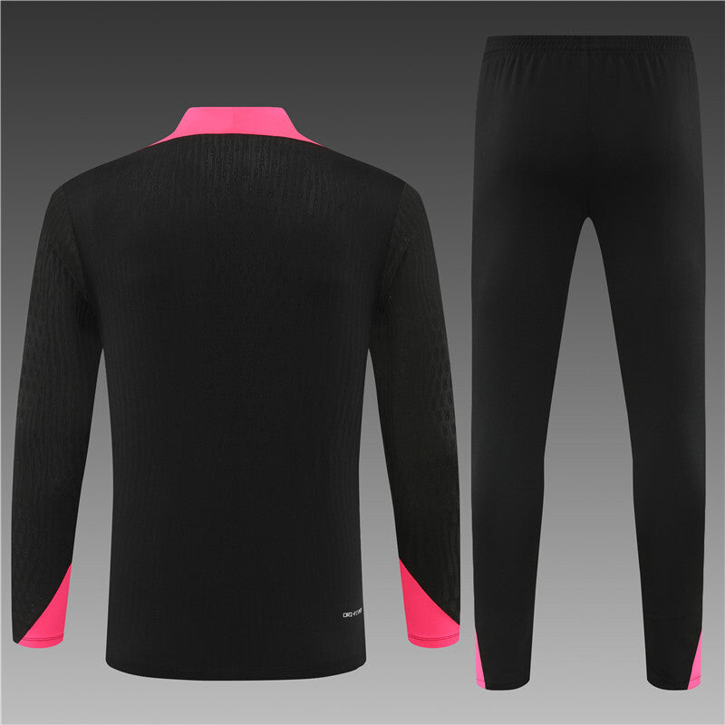 Chelsea 2024/2025 black & pink dri-fit tracksuit training kit
