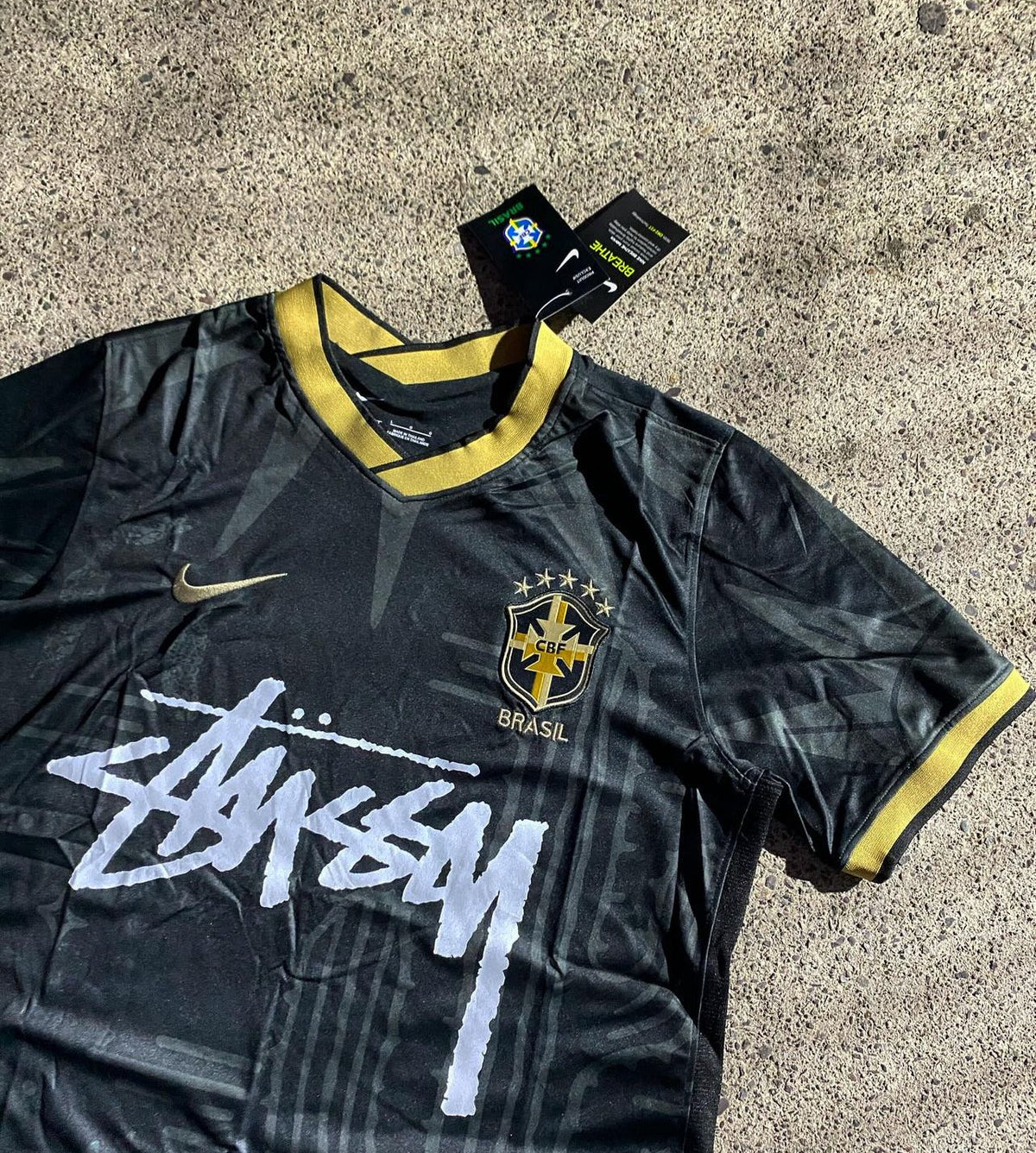 Brazil Football Jersey - Retro Stussy Edition