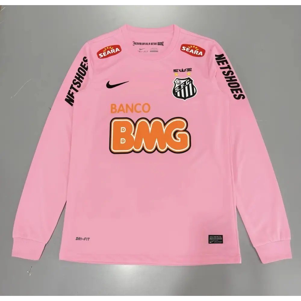 Santos FC 2012/2013 Pink Long Sleeve Football Jersey - Vintage (Copy)